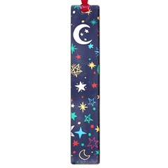 Colorful-background-moons-stars Large Book Marks by Wegoenart