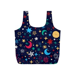 Colorful-background-moons-stars Full Print Recycle Bag (s) by Wegoenart