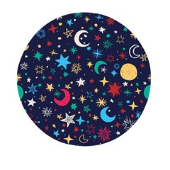 Colorful-background-moons-stars Mini Round Pill Box (pack Of 5) by Wegoenart