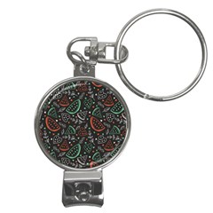 Seamless-vector-pattern-with-watermelons-mint -- Nail Clippers Key Chain