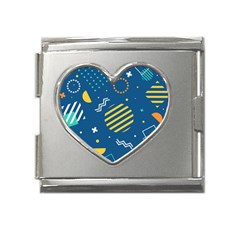 Flat-design-geometric-shapes-background Mega Link Heart Italian Charm (18mm) by Wegoenart