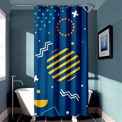 Flat-design-geometric-shapes-background Shower Curtain 36  X 72  (stall)  by Wegoenart