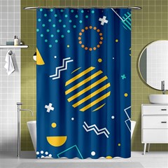 Flat-design-geometric-shapes-background Shower Curtain 48  X 72  (small)  by Wegoenart