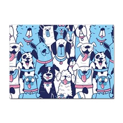 Dogs-seamless-pattern Sticker A4 (10 Pack) by Wegoenart