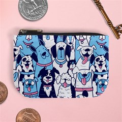 Dogs-seamless-pattern Mini Coin Purse by Wegoenart