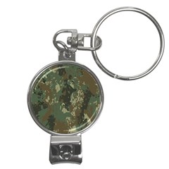 Camouflage-splatters-background Nail Clippers Key Chain by Wegoenart