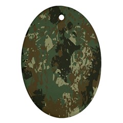 Camouflage-splatters-background Oval Ornament (two Sides) by Wegoenart