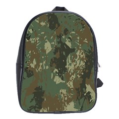 Camouflage-splatters-background School Bag (large) by Wegoenart