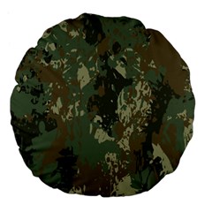 Camouflage-splatters-background Large 18  Premium Flano Round Cushions by Wegoenart