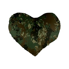 Camouflage-splatters-background Standard 16  Premium Flano Heart Shape Cushions by Wegoenart