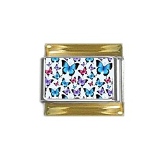 Decorative-festive-trendy-colorful-butterflies-seamless-pattern-vector-illustration Gold Trim Italian Charm (9mm)