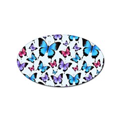 Decorative-festive-trendy-colorful-butterflies-seamless-pattern-vector-illustration Sticker (oval) by Wegoenart