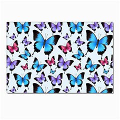 Decorative-festive-trendy-colorful-butterflies-seamless-pattern-vector-illustration Postcard 4 x 6  (pkg Of 10) by Wegoenart