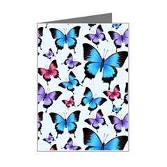 Decorative-festive-trendy-colorful-butterflies-seamless-pattern-vector-illustration Mini Greeting Card by Wegoenart