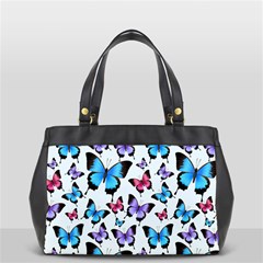 Decorative-festive-trendy-colorful-butterflies-seamless-pattern-vector-illustration Oversize Office Handbag by Wegoenart