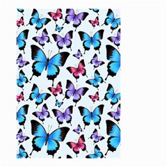 Decorative-festive-trendy-colorful-butterflies-seamless-pattern-vector-illustration Small Garden Flag (two Sides) by Wegoenart