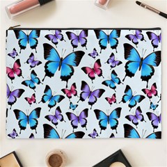 Decorative-festive-trendy-colorful-butterflies-seamless-pattern-vector-illustration Cosmetic Bag (xxxl) by Wegoenart