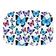 Decorative-festive-trendy-colorful-butterflies-seamless-pattern-vector-illustration Mini Square Pill Box by Wegoenart