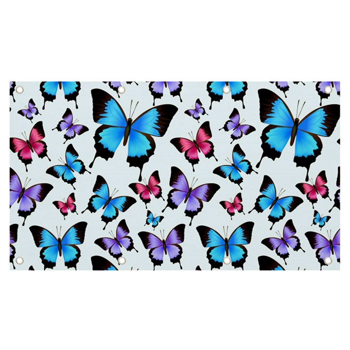 Decorative-festive-trendy-colorful-butterflies-seamless-pattern-vector-illustration Banner and Sign 7  x 4 