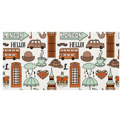 Seamless-pattern-with-london-elements-landmarks Banner And Sign 4  X 2 