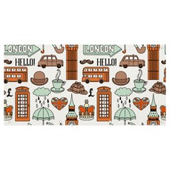 Seamless-pattern-with-london-elements-landmarks Banner And Sign 8  X 4 