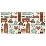 Seamless-pattern-with-london-elements-landmarks Banner and Sign 8  x 4  Front