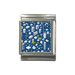 Isometric-seamless-pattern-megapolis Italian Charm (13mm)