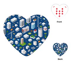 Isometric-seamless-pattern-megapolis Playing Cards Single Design (heart)