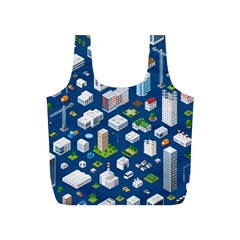 Isometric-seamless-pattern-megapolis Full Print Recycle Bag (s) by Wegoenart