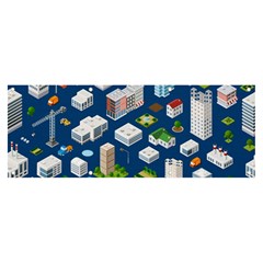 Isometric-seamless-pattern-megapolis Banner And Sign 8  X 3 