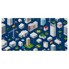 Isometric-seamless-pattern-megapolis Banner And Sign 8  X 4 