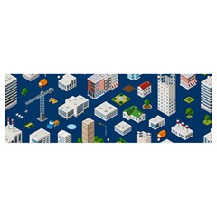 Isometric-seamless-pattern-megapolis Banner And Sign 12  X 4 