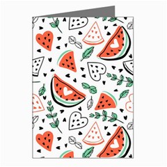 Seamless-vector-pattern-with-watermelons-mint Greeting Cards (pkg Of 8)