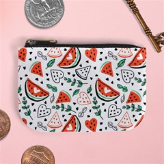 Seamless-vector-pattern-with-watermelons-mint Mini Coin Purse by Wegoenart