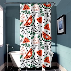 Seamless-vector-pattern-with-watermelons-mint Shower Curtain 36  X 72  (stall)  by Wegoenart