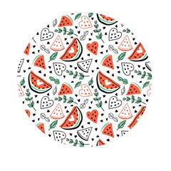 Seamless-vector-pattern-with-watermelons-mint Mini Round Pill Box (pack Of 5) by Wegoenart