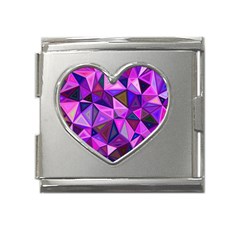 Triangular-shapes-background Mega Link Heart Italian Charm (18mm)