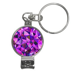 Triangular-shapes-background Nail Clippers Key Chain