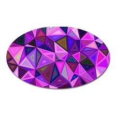 Triangular-shapes-background Oval Magnet by Wegoenart