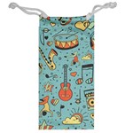 Seamless-pattern-musical-instruments-notes-headphones-player Jewelry Bag Back