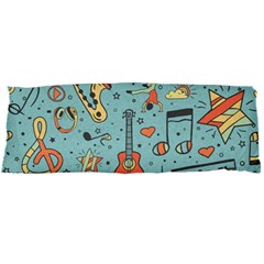 Seamless-pattern-musical-instruments-notes-headphones-player Body Pillow Case Dakimakura (two Sides) by Wegoenart