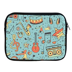 Seamless-pattern-musical-instruments-notes-headphones-player Apple Ipad 2/3/4 Zipper Cases by Wegoenart