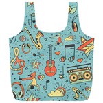 Seamless-pattern-musical-instruments-notes-headphones-player Full Print Recycle Bag (XL) Back