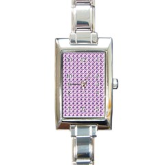 Purple Design Rectangle Italian Charm Watch by designsbymallika