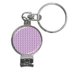 Purple Design Nail Clippers Key Chain by designsbymallika