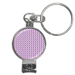 Purple Design Nail Clippers Key Chain Front