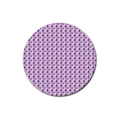 Purple Design Rubber Coaster (round) by designsbymallika