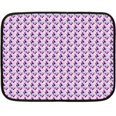 Purple Design Double Sided Fleece Blanket (mini)  by designsbymallika