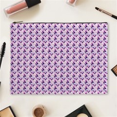 Purple Design Cosmetic Bag (xl) by designsbymallika