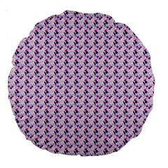 Purple Design Large 18  Premium Round Cushions by designsbymallika